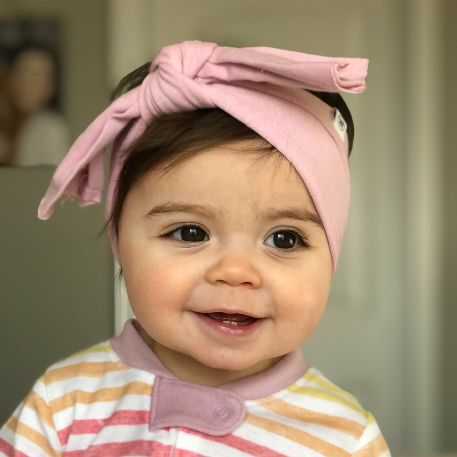 Baby (0-24M) Honest Baby Clothing | 10-Pack Organic Cotton Bow Headbands Rainbow Pinks