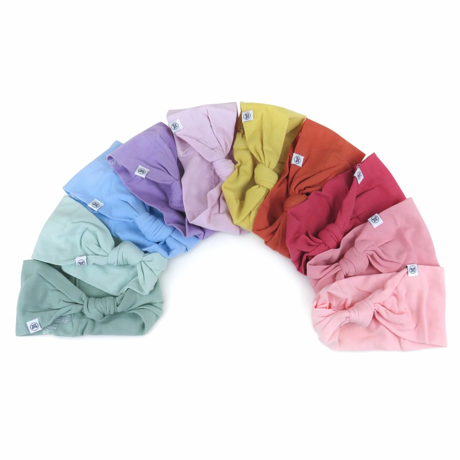 Baby (0-24M) Honest Baby Clothing | 10-Pack Organic Cotton Knotted Headbands Rainbow Pink Gems