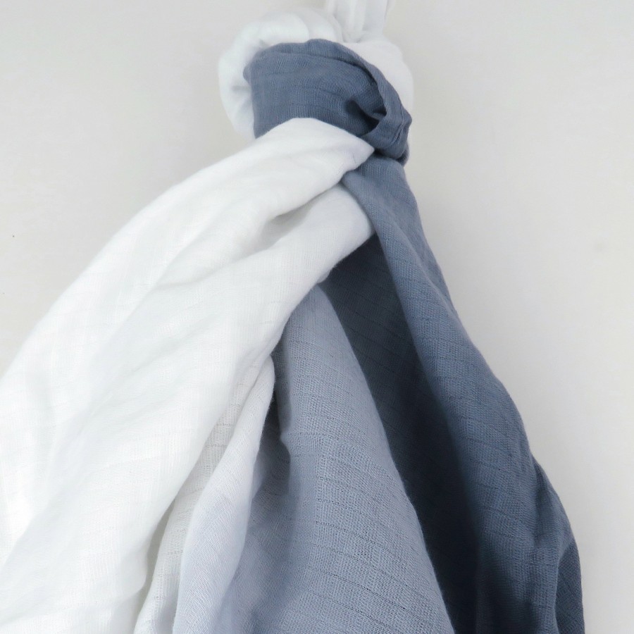 Bedding Honest Baby Clothing | Organic Cotton Swaddle Blanket Dip Dye Navy