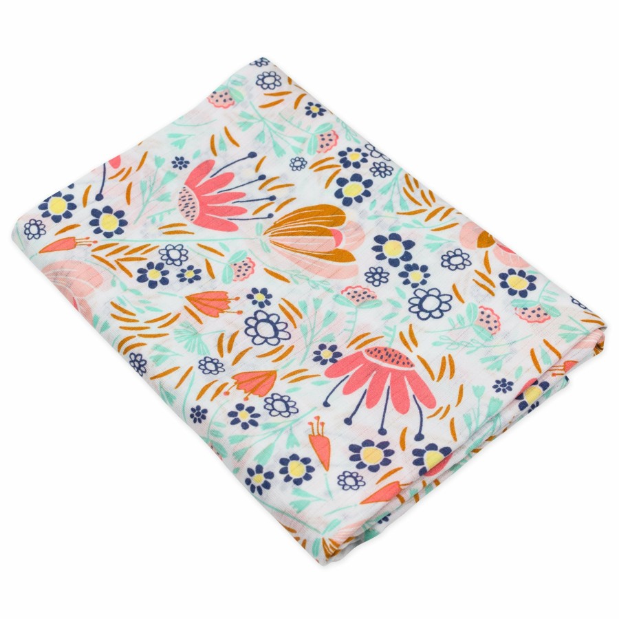 Bedding Honest Baby Clothing | 2-Pack Organic Cotton Swaddle Blankets Flower Power