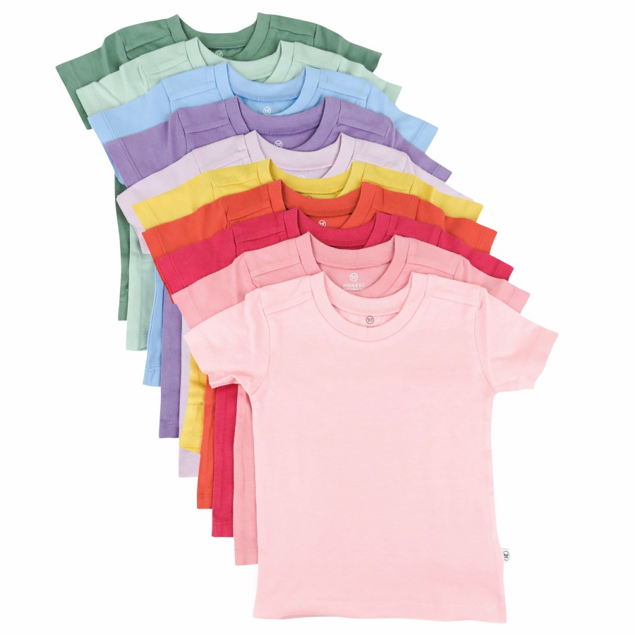 Toddler (2-5T) Honest Baby Clothing | 10-Pack Organic Cotton Short Sleeve T-Shirts