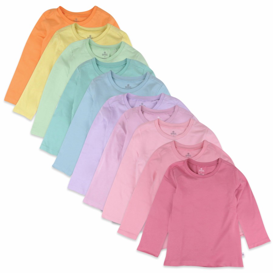 Toddler (2-5T) Honest Baby Clothing | 10-Pack Organic Cotton Long Sleeve T-Shirts