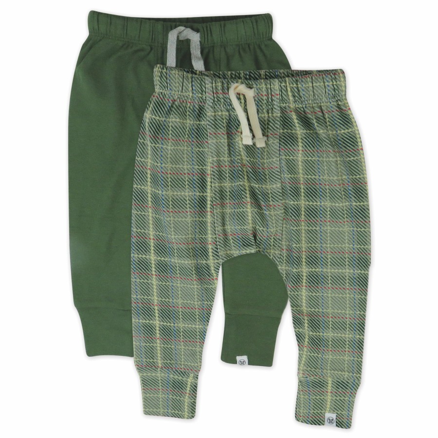 Toddler (2-5T) Honest Baby Clothing | 2-Pack Organic Cotton Honest Pants Sandy Plaid