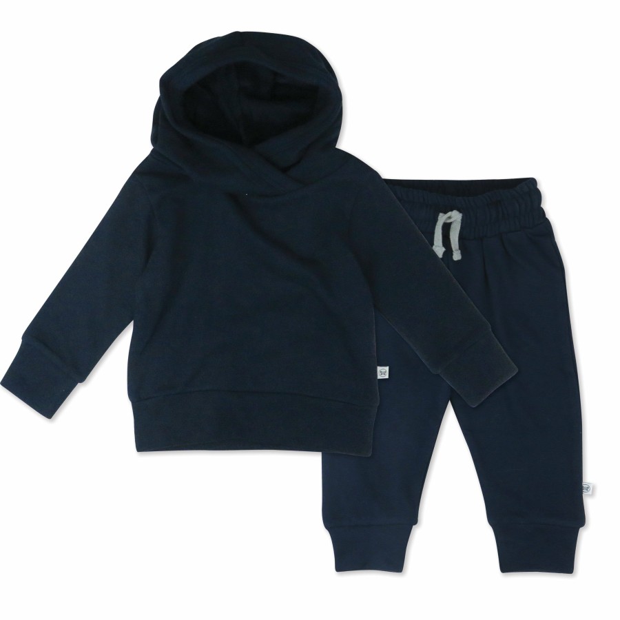 Toddler (2-5T) Honest Baby Clothing | 2-Piece Light Weight Hoodie & Sweatpant Set Dress Blues