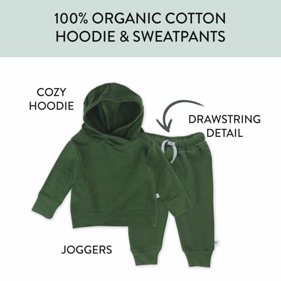 Toddler (2-5T) Honest Baby Clothing | 2-Piece Light Weight Hoodie & Sweatpant Set Mossy Ledge