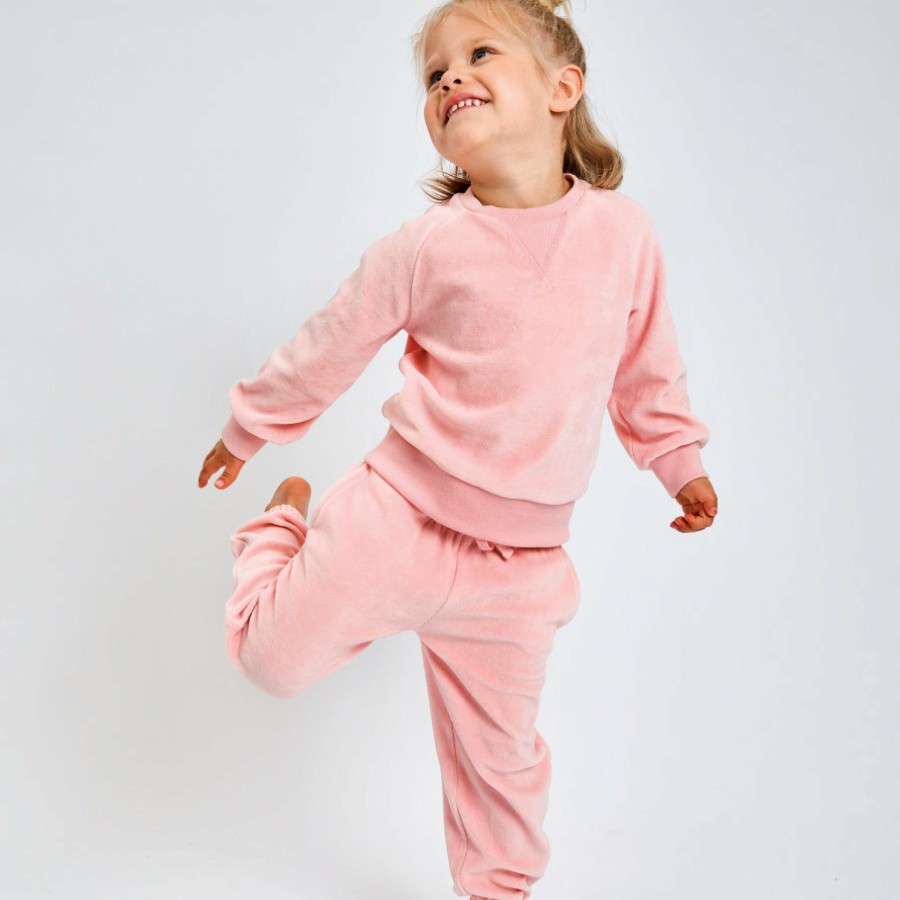 Toddler (2-5T) Honest Baby Clothing | Velour Sweatsuit Pink