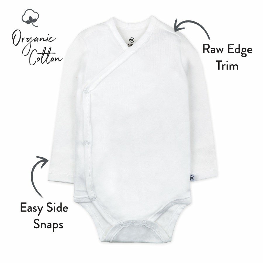 Baby (0-24M) Honest Baby Clothing | 3-Pack Organic Cotton Long Sleeve Side-Snap Bodysuits Sketchy Stripe