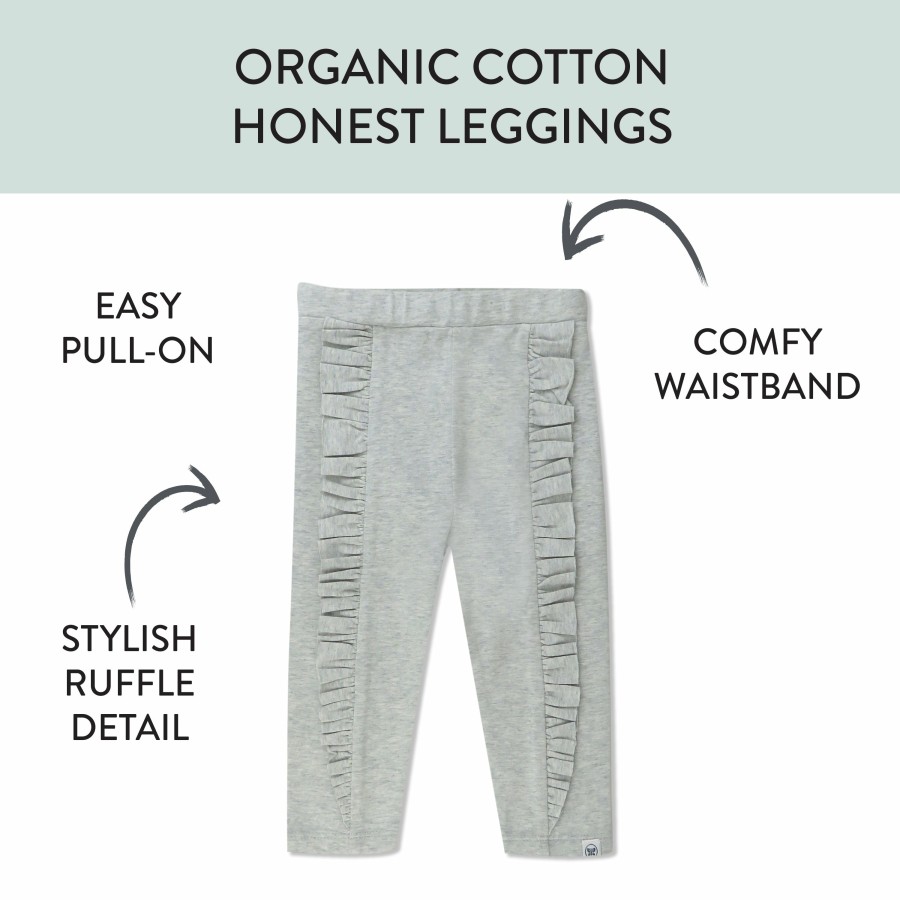 Toddler (2-5T) Honest Baby Clothing | 3-Pack Organic Cotton Legging Set Emerald Floral