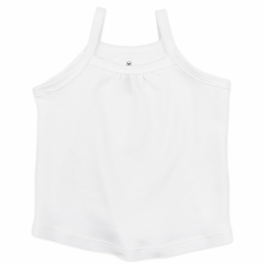 Toddler (2-5T) Honest Baby Clothing | 5-Pack Honestly Pure Organic Cotton Cami Tops Bright White