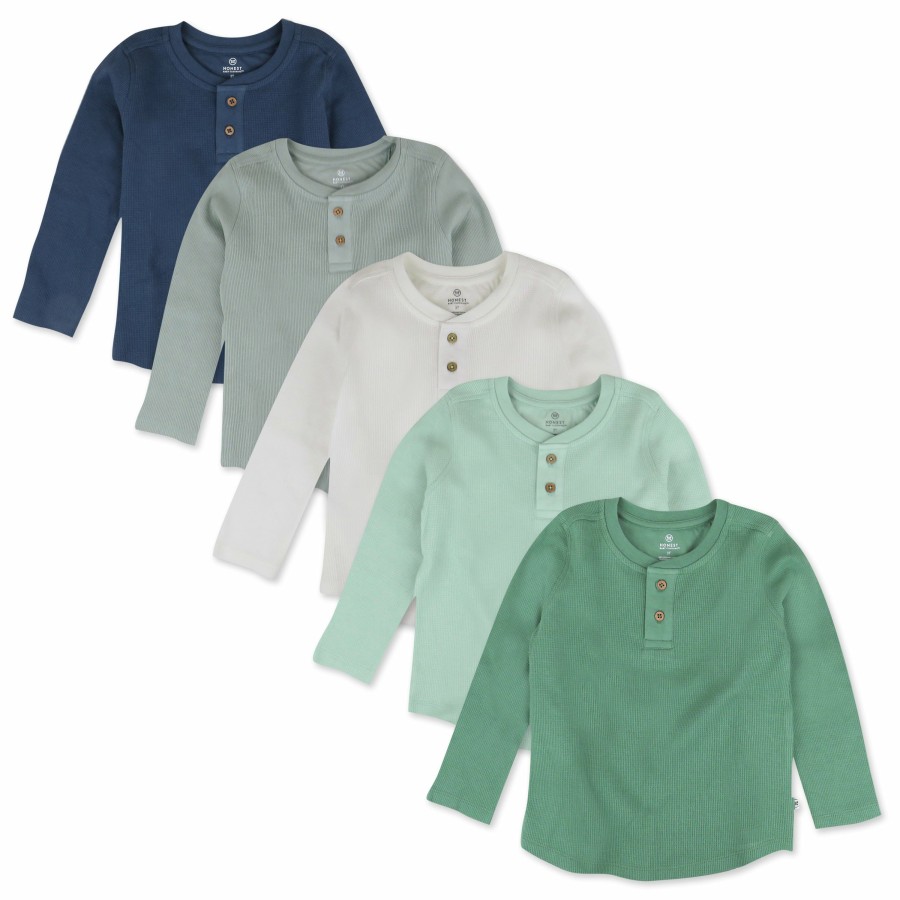 Toddler (2-5T) Honest Baby Clothing | 5-Pack Waffle Henley Good Natured