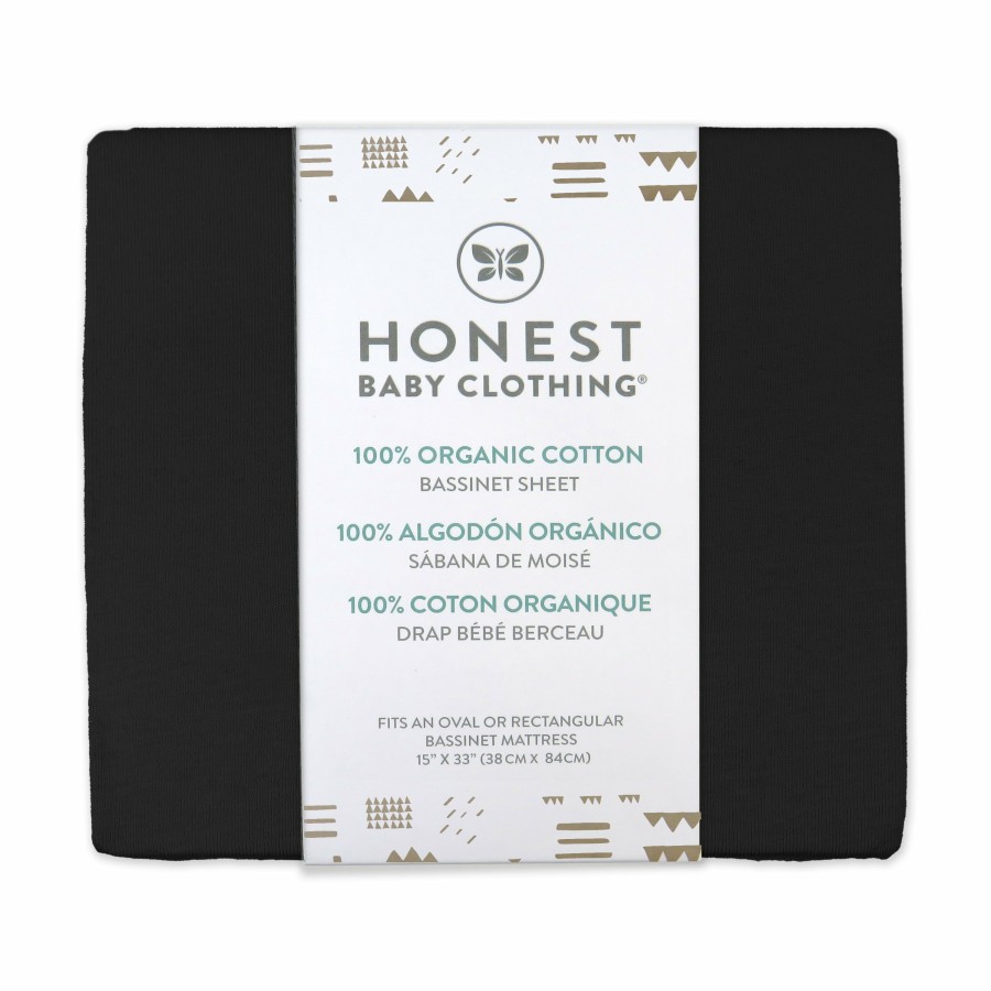 Bedding Honest Baby Clothing | Organic Cotton Bassinet Sheet Black