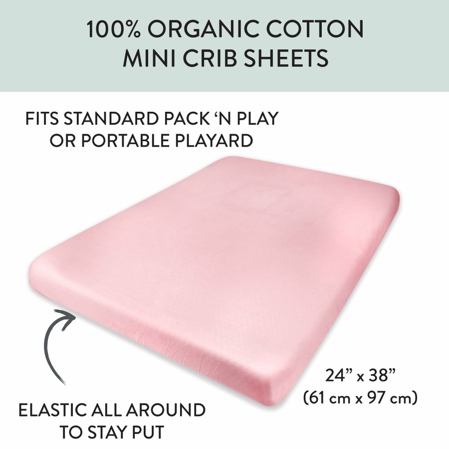 Bedding Honest Baby Clothing | Organic Cotton Mini Crib Sheet Pink