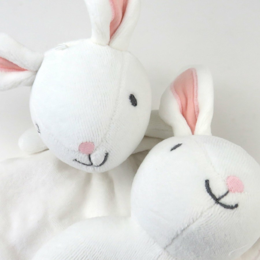 Baby (0-24M) Honest Baby Clothing | Lovey And Rattle Bunny Sweet Gift Set Rabbit