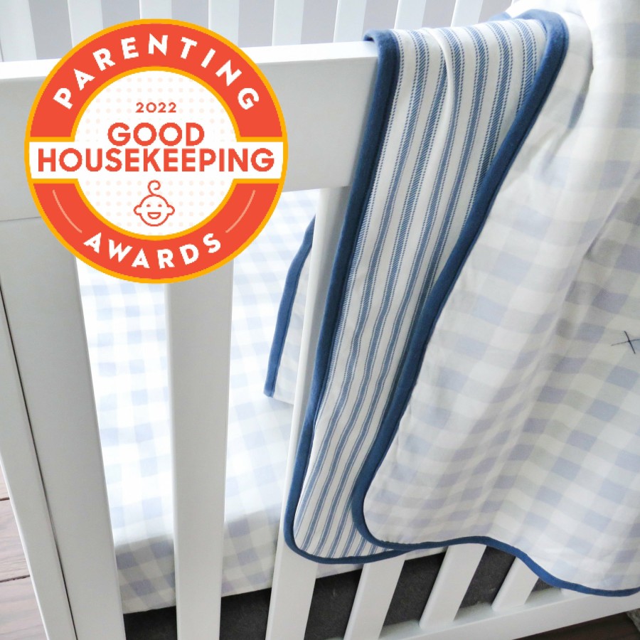 Bedding Honest Baby Clothing | 5-Piece Nap-Time Organic Cotton Nursery Gift Set Haberdashery Blues