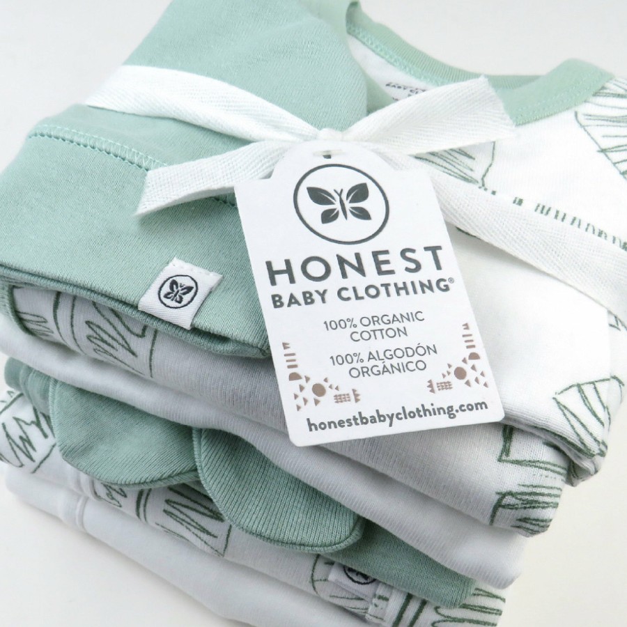 Baby (0-24M) Honest Baby Clothing | 6-Piece Take Me Home Organic Cotton Gift Set Jumbo Leaf Sage