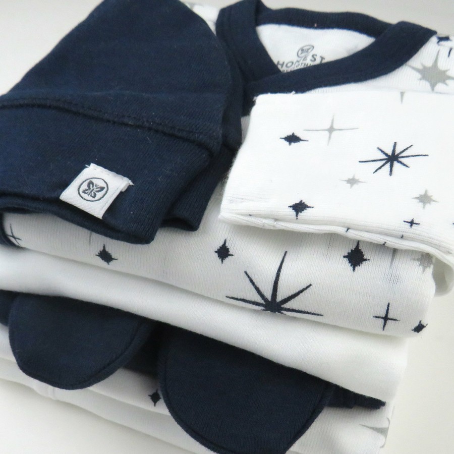 Baby (0-24M) Honest Baby Clothing | 6-Piece Take Me Home Organic Cotton Gift Set Jumbo Twinkle Navy