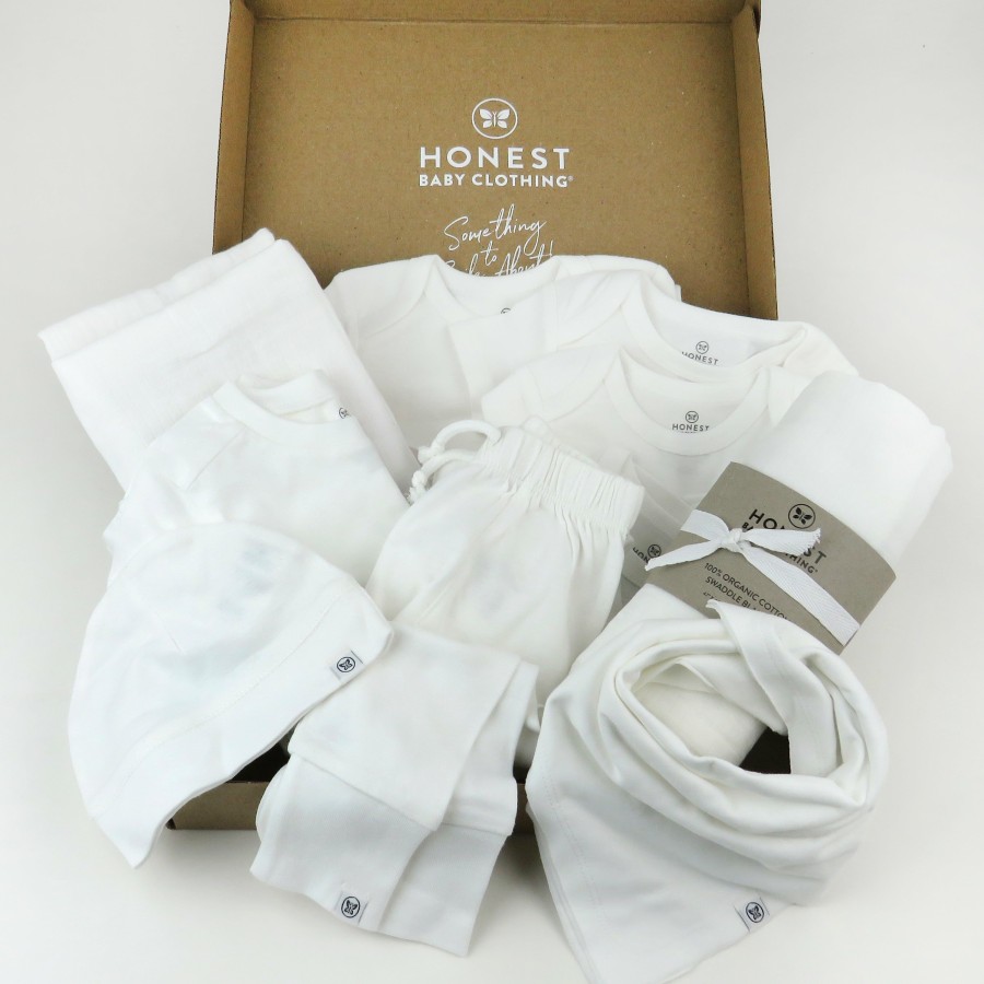 Baby (0-24M) Honest Baby Clothing | 12-Piece Welcome Home Organic Cotton Gift Set Bright White