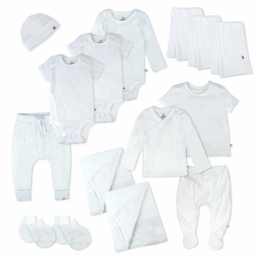 Baby (0-24M) Honest Baby Clothing | 15-Piece Welcome Home Organic Cotton Gift Set Bright White