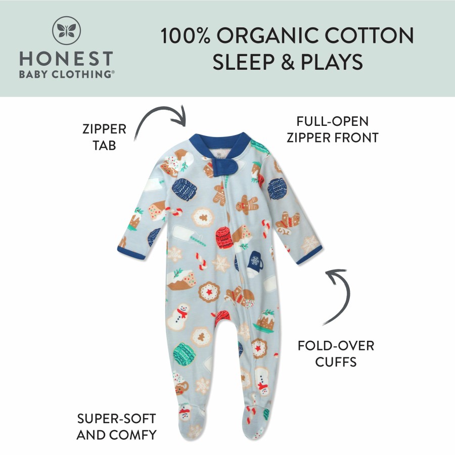 Baby (0-24M) Honest Baby Clothing | Organic Cotton Holiday Sleep & Play Everything Nice