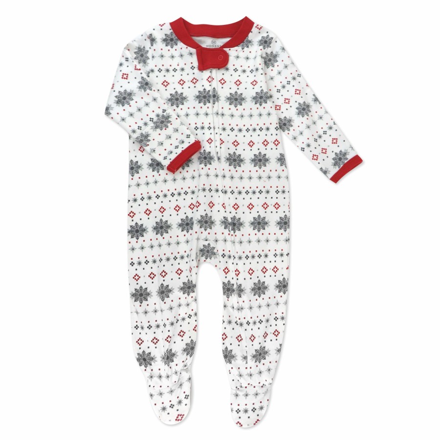 Baby (0-24M) Honest Baby Clothing | Organic Cotton Holiday Sleep & Play Fair Isle Holiday Ivory