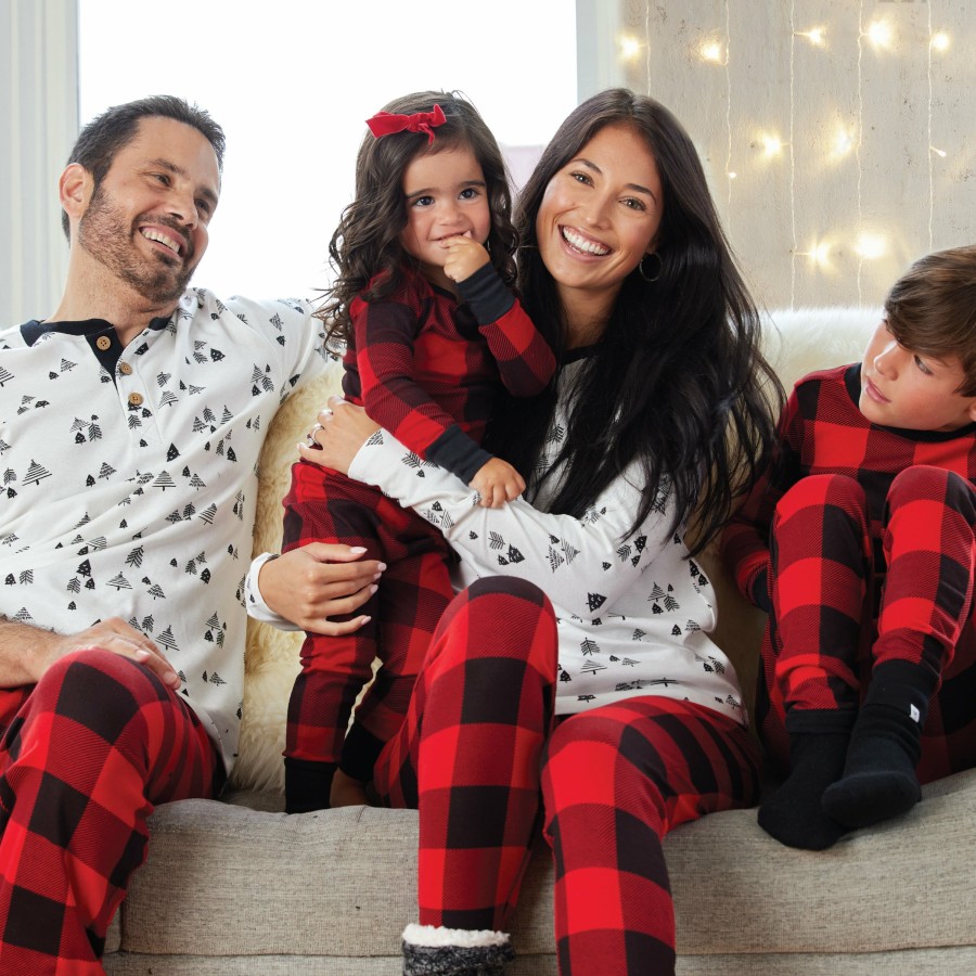 Pet Honest Baby Clothing | Organic Cotton Holiday Matching Family Pajamas Holiday Tartan