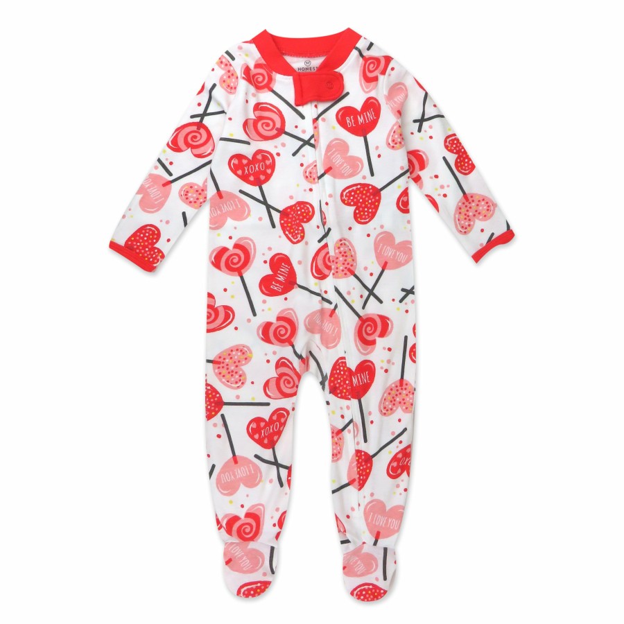 Baby (0-24M) Honest Baby Clothing | Organic Cotton Valentine'S Day Sleep & Plays Lolly Love