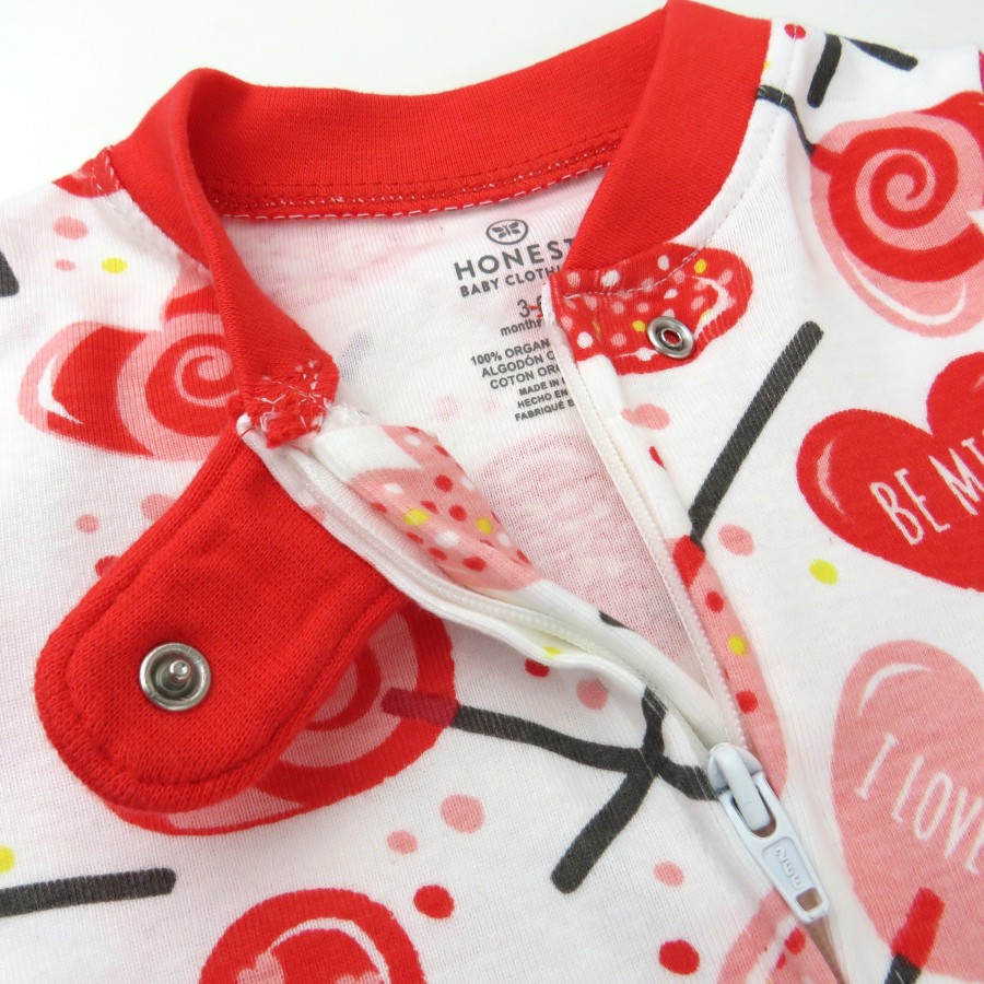 Baby (0-24M) Honest Baby Clothing | Organic Cotton Valentine'S Day Sleep & Plays Lolly Love