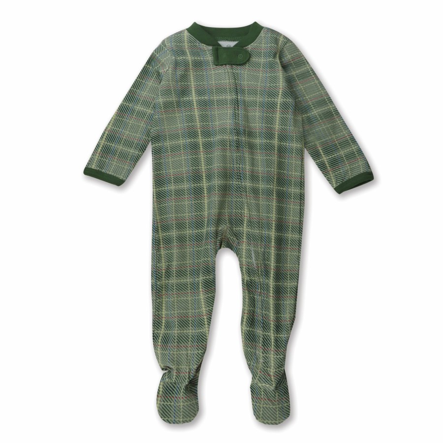 Baby (0-24M) Honest Baby Clothing | Organic Cotton Sleep & Play Loden Plaid