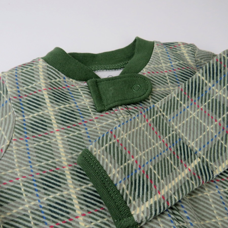 Baby (0-24M) Honest Baby Clothing | Organic Cotton Sleep & Play Loden Plaid