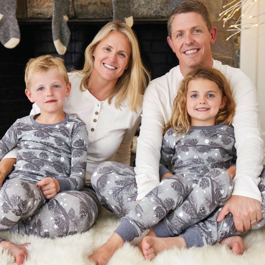 Pet Honest Baby Clothing | Organic Cotton Holiday Matching Family Pajamas Night Pine