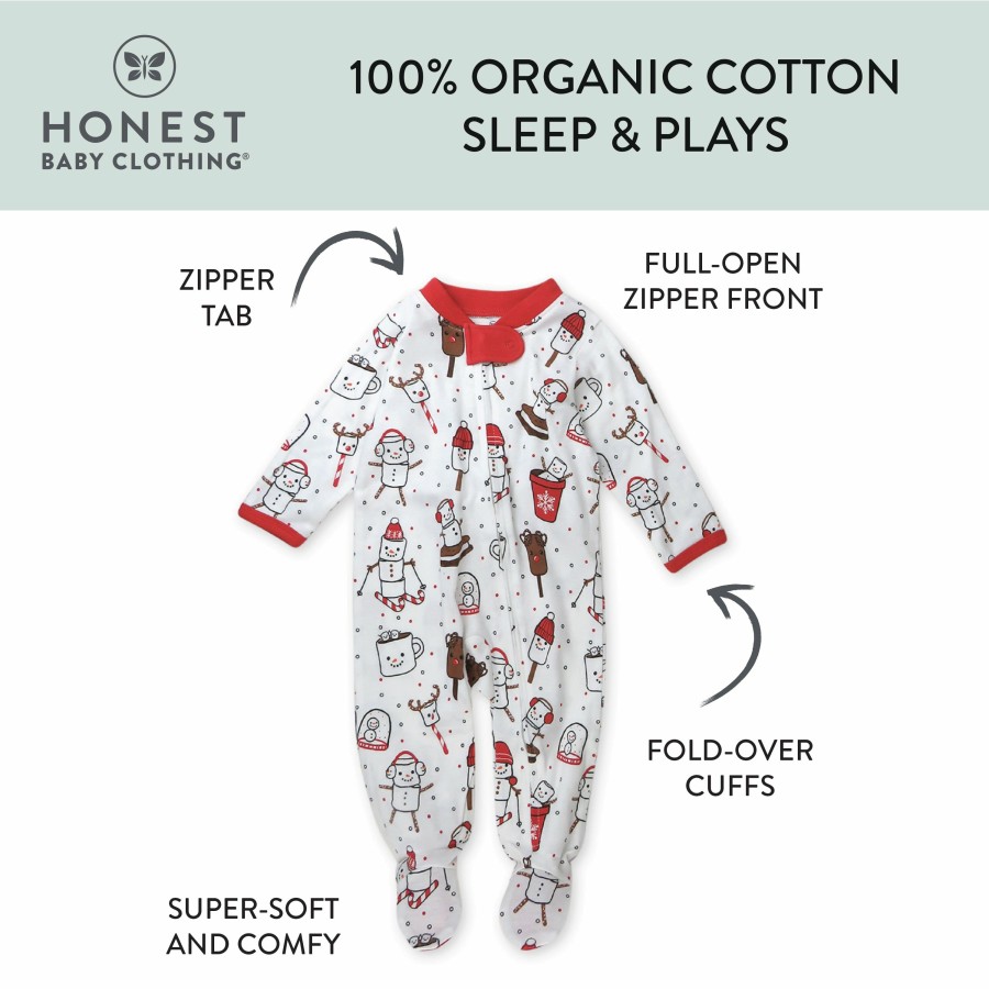 Baby (0-24M) Honest Baby Clothing | Organic Cotton Holiday Sleep & Play Ooie Gooie Holiday