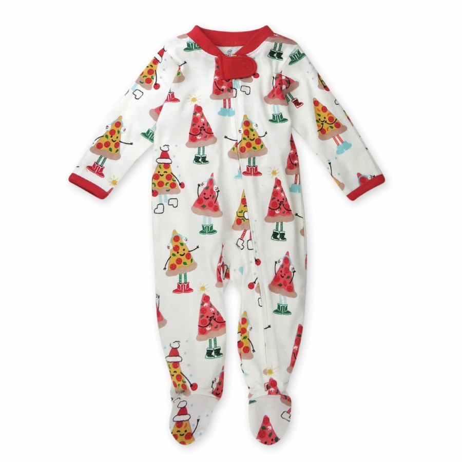 Baby (0-24M) Honest Baby Clothing | Organic Cotton Holiday Sleep & Play Pizza Joy