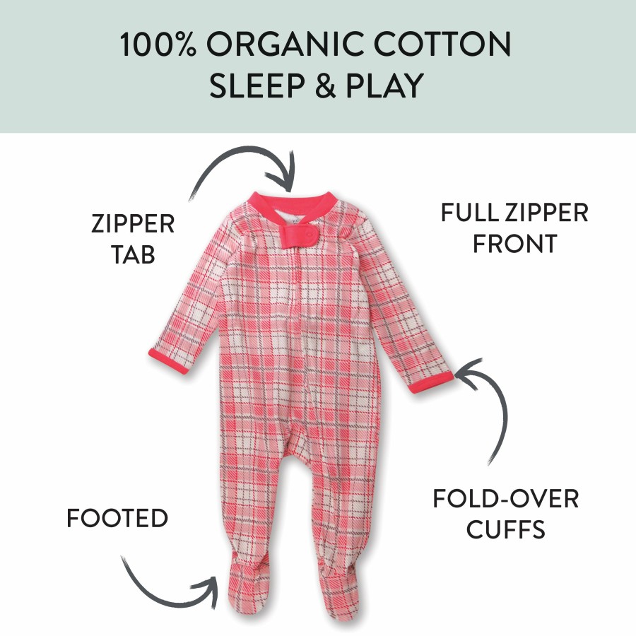 Baby (0-24M) Honest Baby Clothing | Organic Cotton Sleep & Play Romantic Plaid