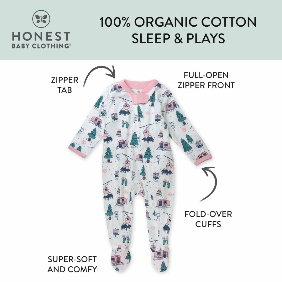 Baby (0-24M) Honest Baby Clothing | Organic Cotton Holiday Sleep & Play Ski Trip