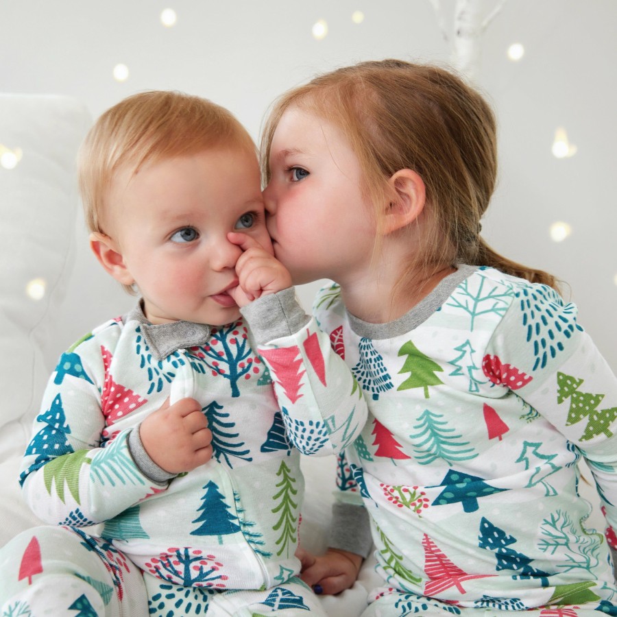 Pet Honest Baby Clothing | Organic Cotton Holiday Matching Family Pajamas Feelin Pine