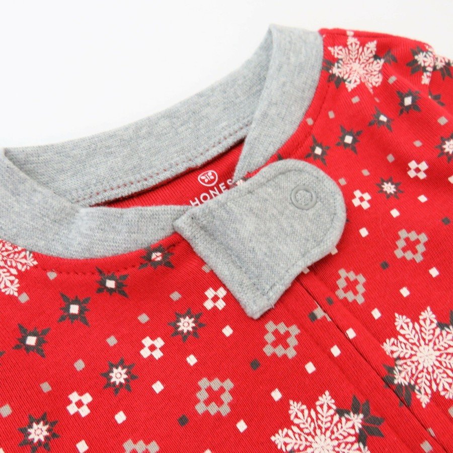 Baby (0-24M) Honest Baby Clothing | Organic Cotton Holiday Snug-Fit Footed Pajama Fair Isle Holiday