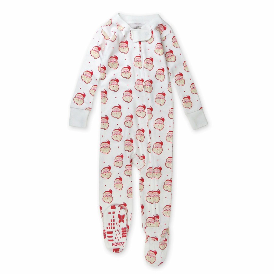 Baby (0-24M) Honest Baby Clothing | Organic Cotton Holiday Snug-Fit Footed Pajama Ho Ho Ho