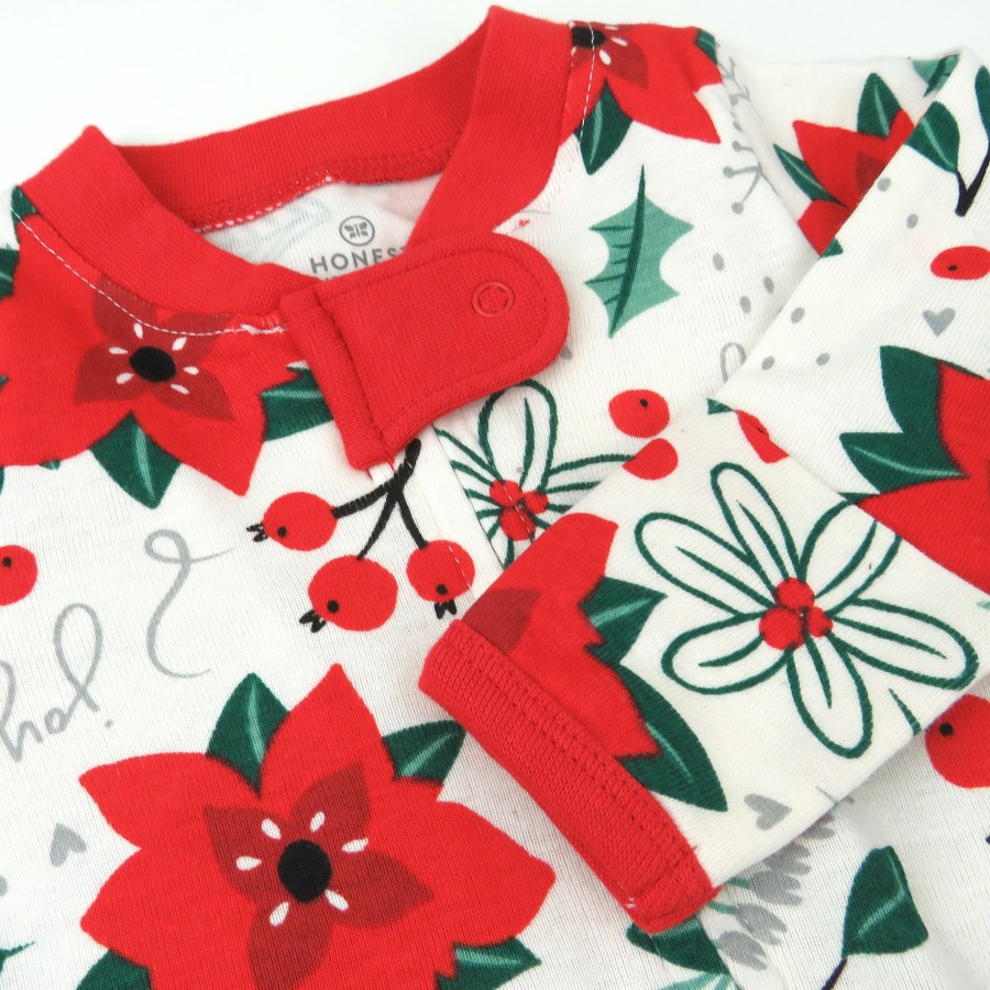 Baby (0-24M) Honest Baby Clothing | 2-Pack Organic Cotton Holiday Sleep & Plays Holiday Floral