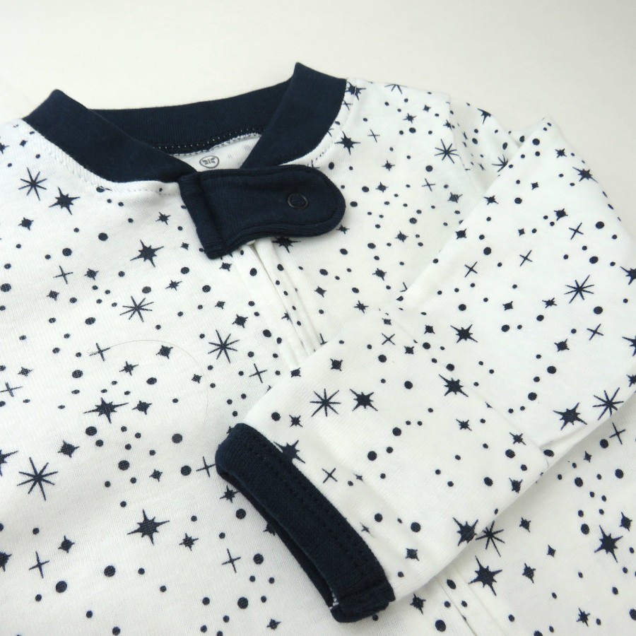 Baby (0-24M) Honest Baby Clothing | 2-Pack Organic Cotton Sleep & Plays Twinkle Star White/Navy