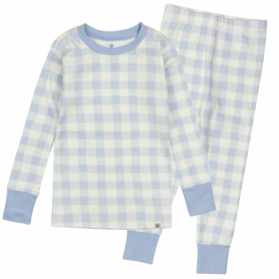 Baby (0-24M) Honest Baby Clothing | 2-Piece Organic Cotton Pajamas Blue Painted Buffalo Check