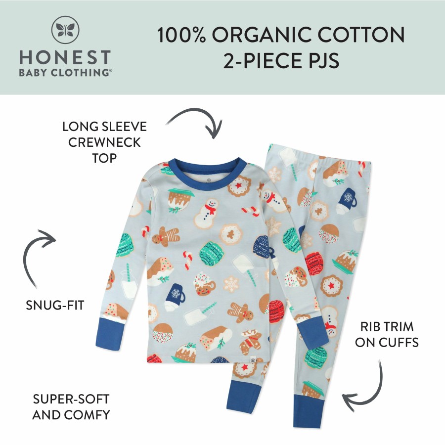 Baby (0-24M) Honest Baby Clothing | 2-Piece Organic Cotton Holiday Pajama Everything Nice