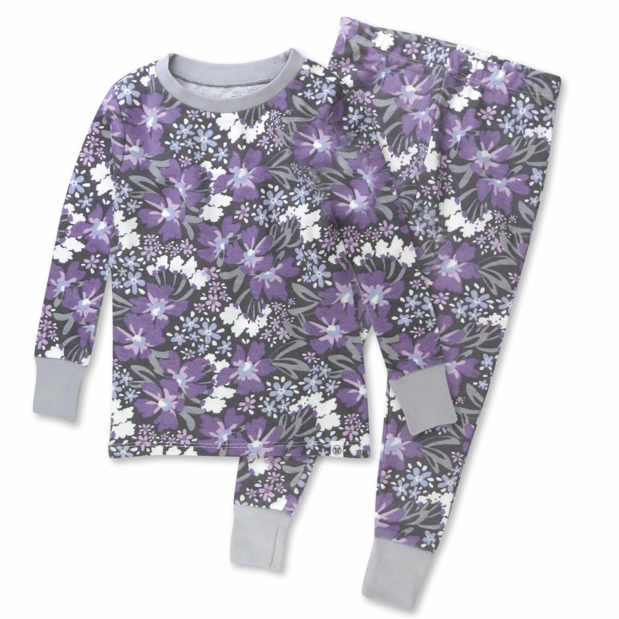 Baby (0-24M) Honest Baby Clothing | 2-Piece Organic Cotton Pajamas Jumbo Floral Dusty Purple