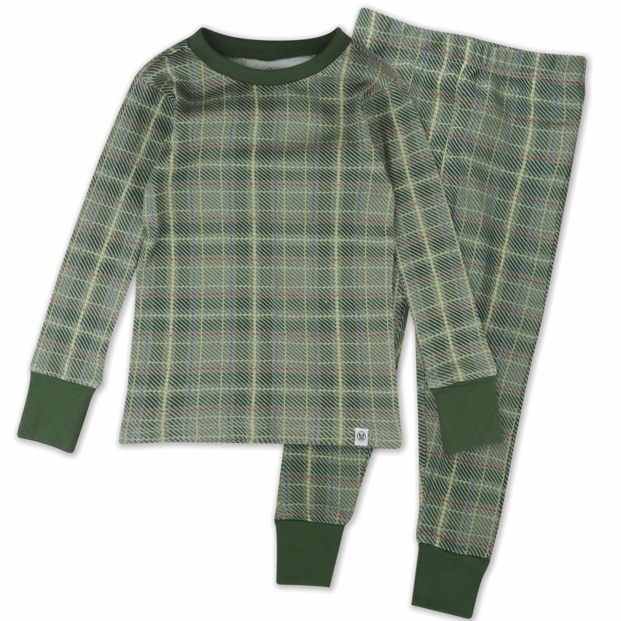 Baby (0-24M) Honest Baby Clothing | 2-Piece Organic Cotton Pajamas Loden Plaid