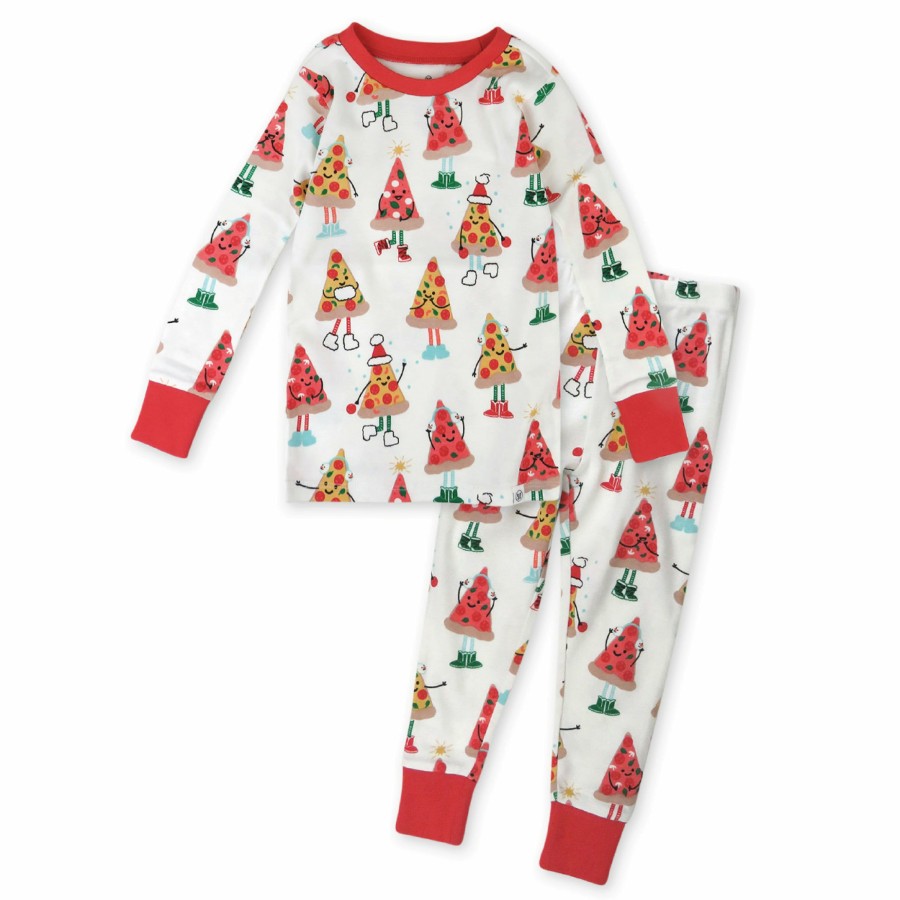 Baby (0-24M) Honest Baby Clothing | 2-Piece Organic Cotton Holiday Pajama Pizza Joy