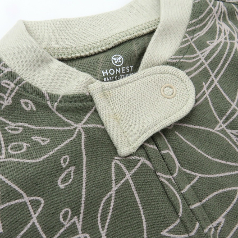 Baby (0-24M) Honest Baby Clothing | 2-Pack Organic Cotton Snug-Fit Footed Pajama Avocado Leaf