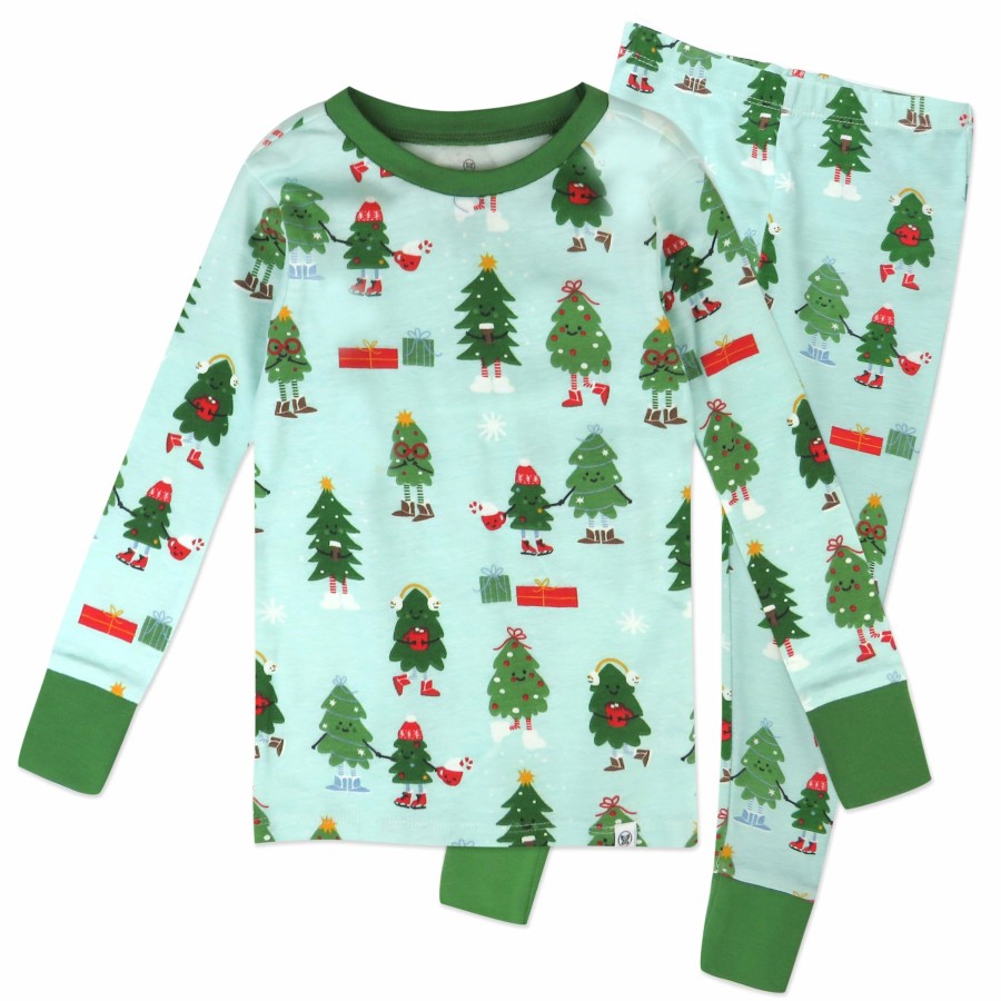 Baby (0-24M) Honest Baby Clothing | 2-Piece Organic Cotton Holiday Pajama Holiday Skate