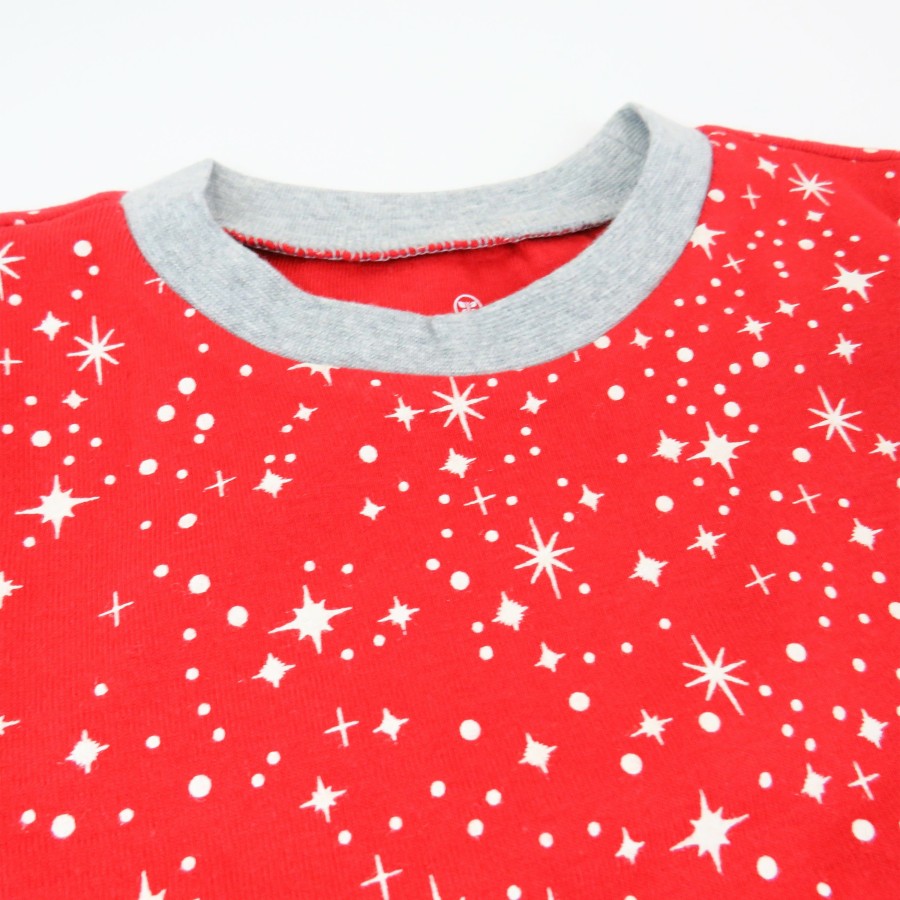 Baby (0-24M) Honest Baby Clothing | 2-Piece Organic Cotton Holiday Pajama Twinkle Star Red