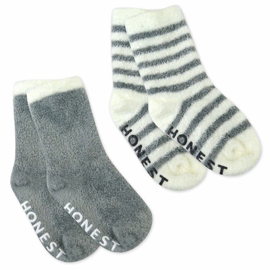 Toddler (2-5T) Honest Baby Clothing | 2-Pack Cozy Sock Gray Heather